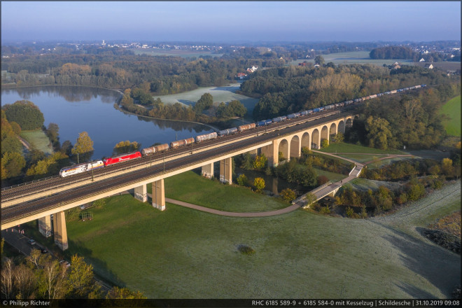 RHC 6185 589-9 + 6185 584-0 mit Kesselzug in Schildesche