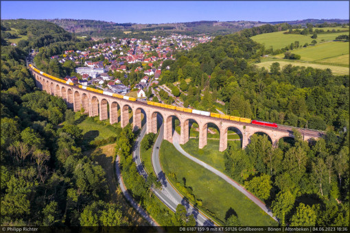 DB 6187 159-9 mit KT 50126 Großbeeren - Bönen in Altenbeken am 04.06.2023