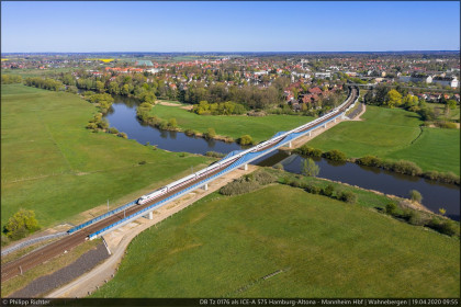DB Tz 0176 als ICE-A 575 Hamburg-Altona - Mannheim Hbf in Wahnebergen
