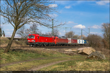 DB 6193 305-0 + 6152 152-5 mit KT 42737 Malmö Godsbangard [S] - Köln Eifeltor R12 in Belm