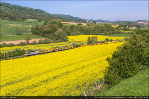 SGL 1264 010-0 mit Bauzug in Freden (Leine)