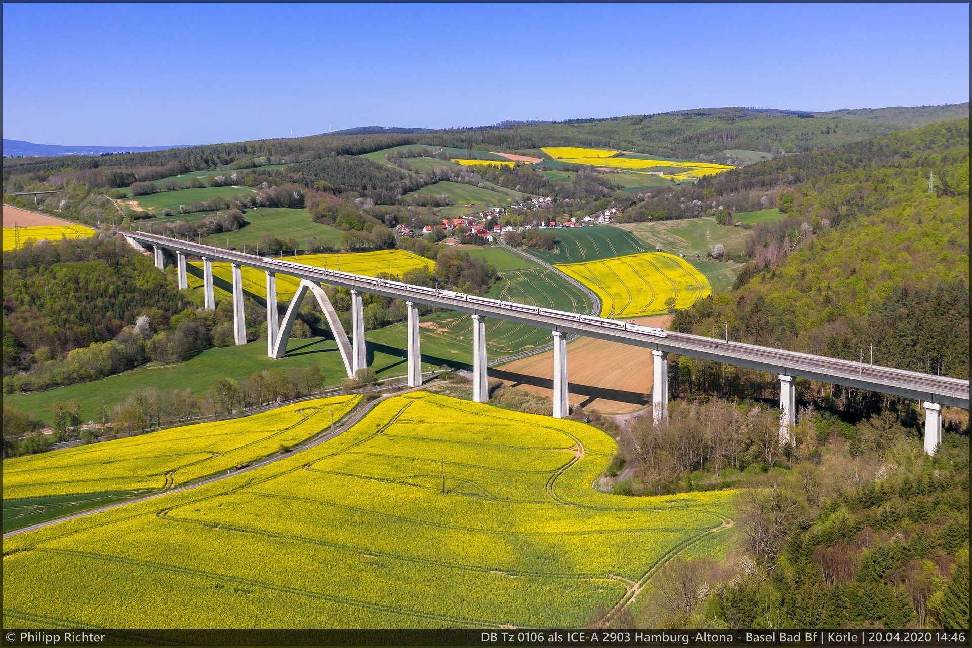 DB Tz 0106 als ICE-A 2903 Hamburg-Altona - Basel Bad Bf in Körle